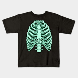 Rib Cage (Green) Kids T-Shirt